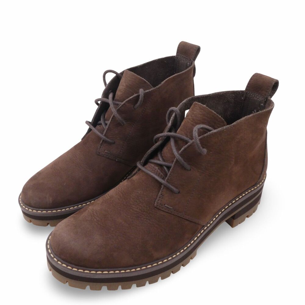 Timberland Womens 9 Courmayeur Valley Desert Lug Sole Boot Brown Premium Leather